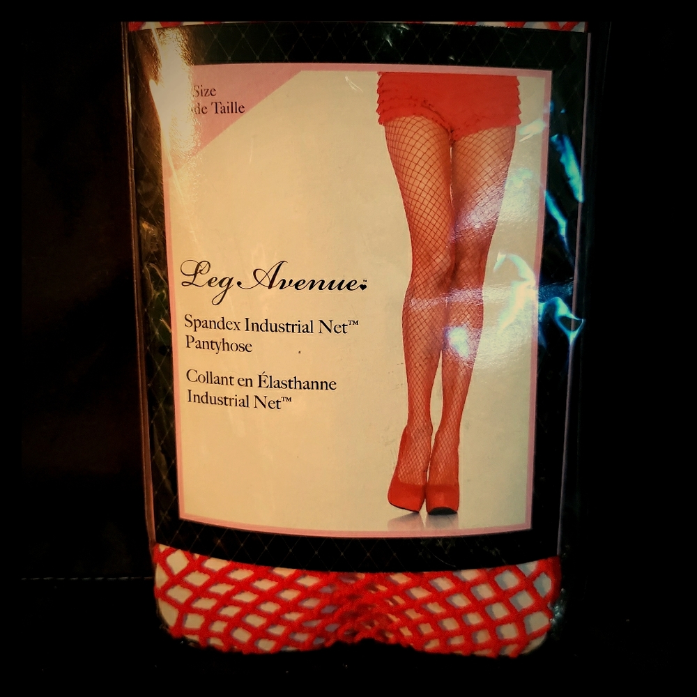 Red Fishnet Pantyhose